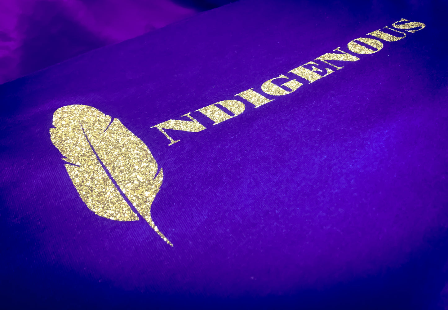 Purple Shirt with Glitter Gold- Indigenous